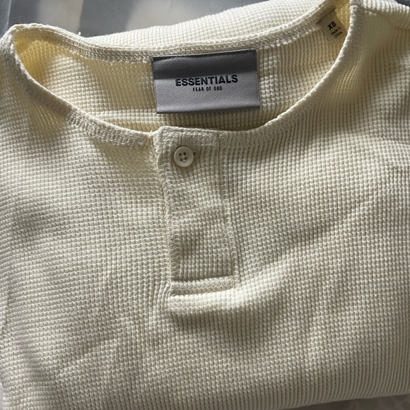Fear of God Essentials Thermal Long Sleeve in “Buttercream” - Picture 4 of 10
